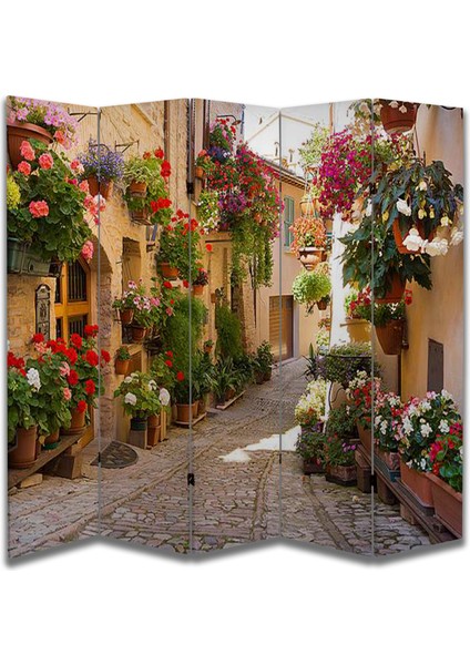 Şehir Temalı Özel Tasarım Paravan Room Divider 180 x 200 cm