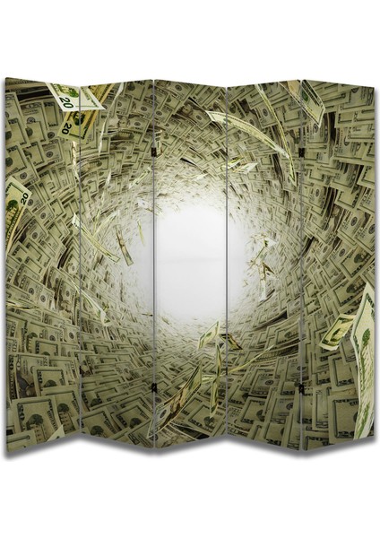 Para Temalı Özel Tasarım Paravan Room Divider 180 x 200 cm