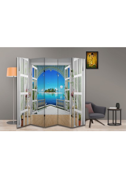 Manzara Temalı Özel Tasarım Paravan Room Divider 180 x 200 cm modelleri