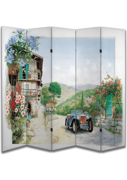 Manzara Temalı Özel Tasarım Paravan Room Divider 180 x 200 cm