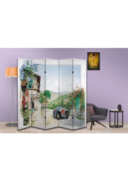 Manzara Temalı Özel Tasarım Paravan Room Divider 180 x 200 cm modelleri