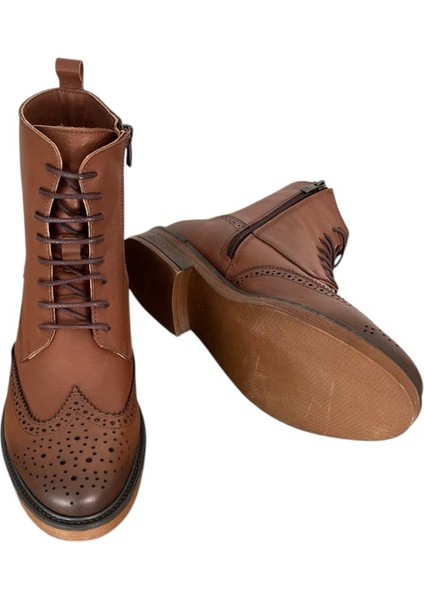 Freefoot Zey-5032 Deri Kadın Bot-Taba