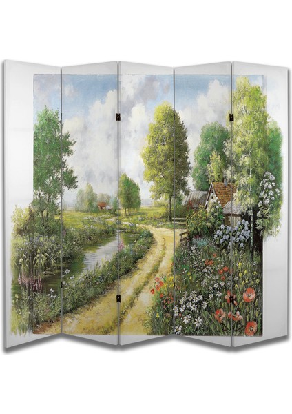 Doğa Temalı Özel Tasarım Paravan Room Divider 180 x 200 cm