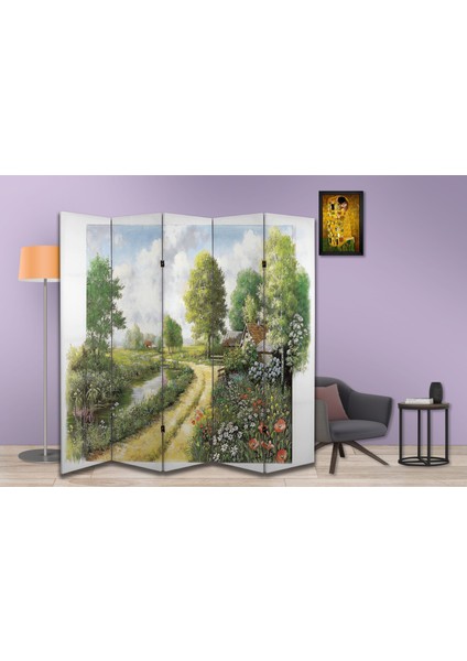 Doğa Temalı Özel Tasarım Paravan Room Divider 180 x 200 cm fiyatları