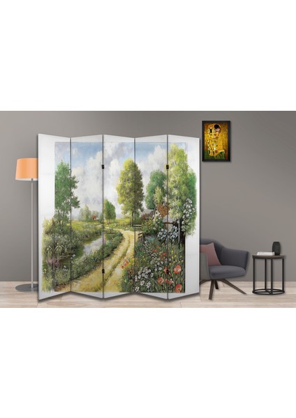 Doğa Temalı Özel Tasarım Paravan Room Divider 180 x 200 cm modelleri
