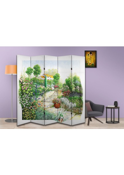 Doğa Temalı Özel Tasarım Paravan Room Divider 180 x 200 cm