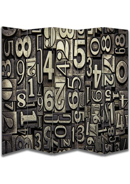 Matematik Temalı Özel Tasarım Paravan Room Divider 180 x 200 cm