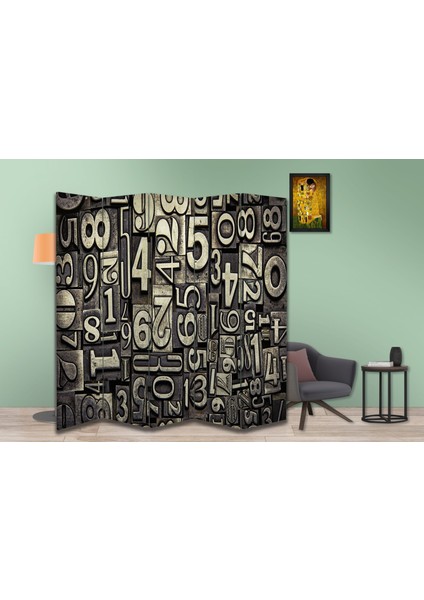 Matematik Temalı Özel Tasarım Paravan Room Divider 180 x 200 cm modelleri