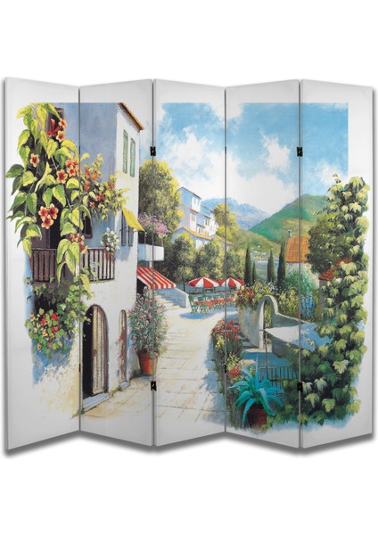 Şehir Temalı Özel Tasarım Paravan Room Divider 180 x 200 cm