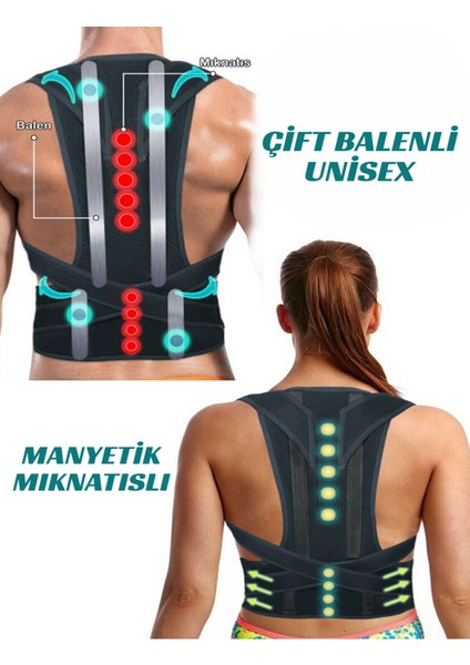 Dikduruş Korsesi Medikal Korse Dik Tutan Korse Dikduruş Yeleği Balenli Manyetik Omuz Sırt Korsesi