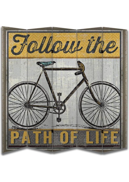 Retro Temalı Özel Tasarım Paravan Room Divider 180 x 200 cm