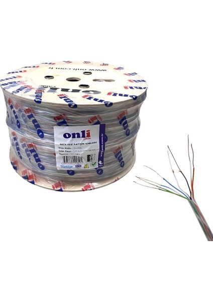 Onli 305MT 23AWG Utp Cat6 Network Kablosu Şeffaf Yerli Üretim