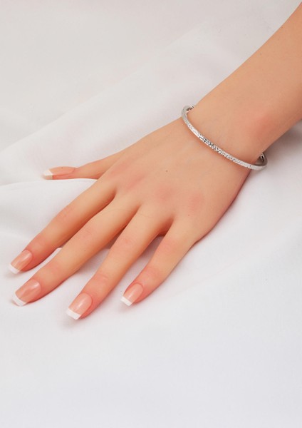 Taşsız Beyaz Altın 14 Ayar Kelepçe Bilezik fiyatları