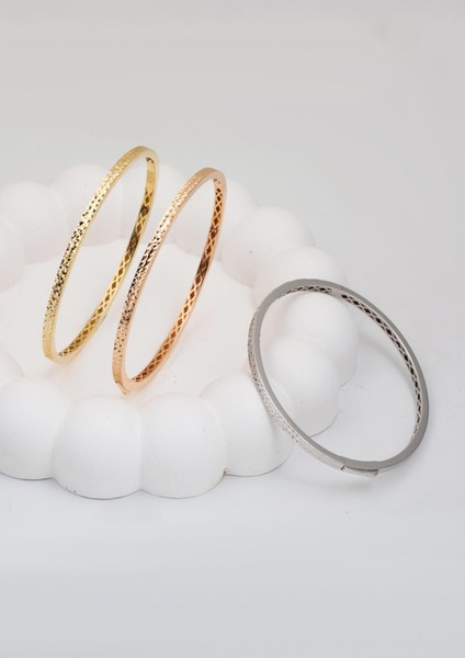 Taşsız Beyaz Altın 14 Ayar Kelepçe Bilezik modelleri