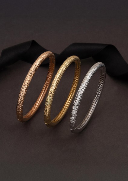 Parıltılı Rose 14 Ayar Kelepçe Bilezik fırsatları