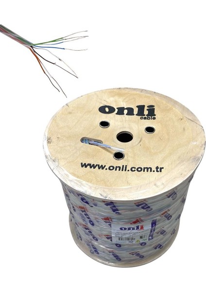 Onli 500MT 23AWG Utp Cat6 Network Kablosu Şeffaf Yerli Üretim