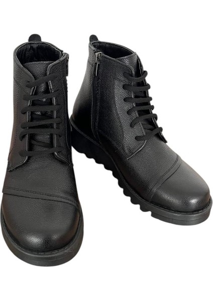 Freefoot Zey-5038 Deri Kadın Bot - Siyah