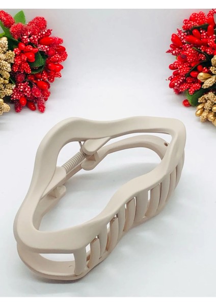 Kadın Soft Renkli Mandal Toka Saç Tokası 11 cm Büyük Boy