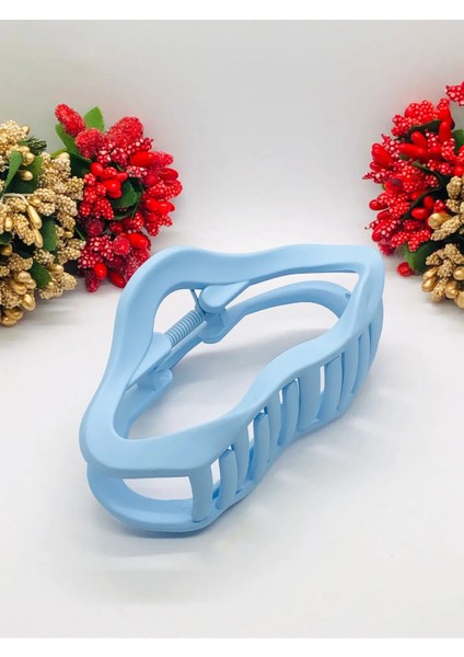 Kadın Soft Renkli Mandal Toka Saç Tokası 11 cm Büyük Boy