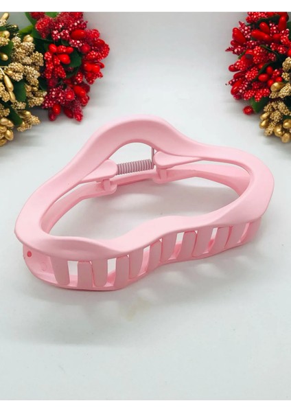 Kadın Soft Renkli Mandal Toka Saç Tokası 11 cm Büyük Boy