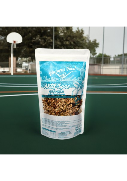 Aktif Spor Granola 300 gr Katkısız Koruyucusuz 1. Kalite Ürünlerden Hazırlanmış Proteinli Doğal