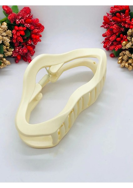 Kadın Soft Renkli Mandal Toka Saç Tokası 11 cm Büyük Boy