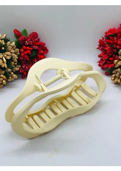 Kadın Soft Renkli Mandal Toka Saç Tokası 11 cm Büyük Boy modelleri