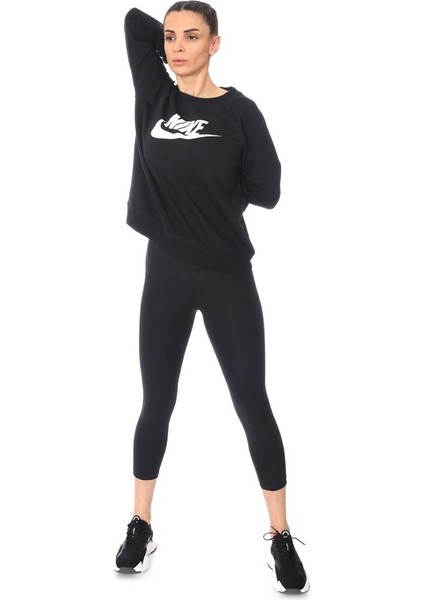 W Nsw Essntl Flc Gx Crew Kadın Siyah T-shirt - BV4112-010 fiyatları