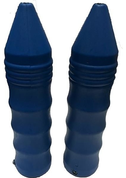 4 Parmak Mat Mavi Sivri Elcik Plastik