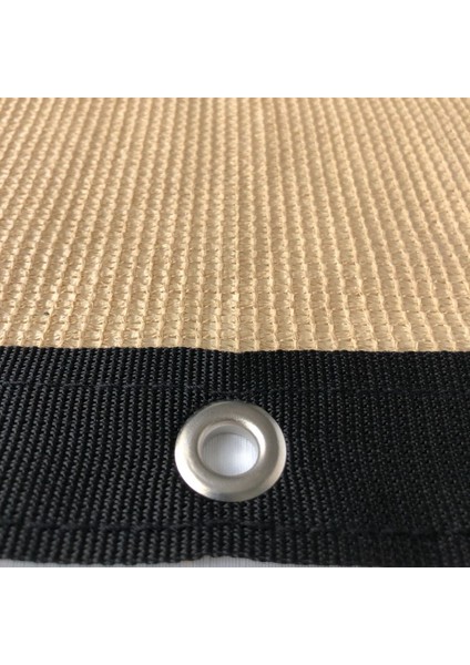 %95'lik Gölgelik-Bahçe Çit Filesi-Premium Şeritli Halkalı - Koyu Bej - 1m Yükseklik modelleri