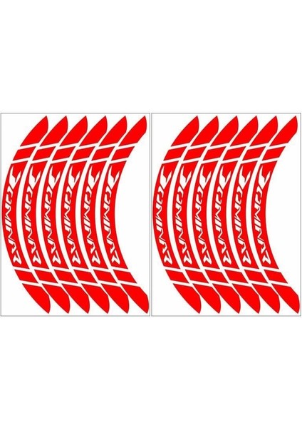Reflektör Kırmızı Dominar Uyumlu Geniş 1 Set Jant Şeridi