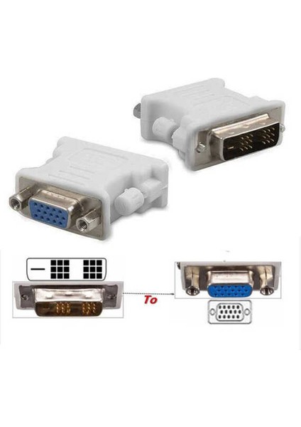 18+1 DVI To VGA Çevirici Dönüştürücü Dvi-D Single Link To VGA