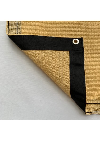 %95'lik Gölgelik-Bahçe Çit Filesi-Premium Şeritli Halkalı - Koyu Bej - 5m Yükseklik fiyatları