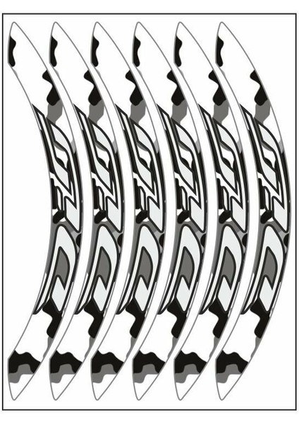 Beyaz Kamuflaj Geniş Honda Dio Uyumlu 1 Set Jant Şeridi