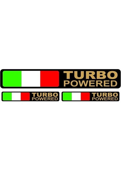 Turbo Powered Logo Damla Stıcker