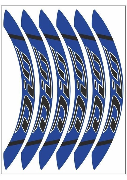 Mavi Geniş Honda Dio Uyumlu 1 Set Jant Şeridi