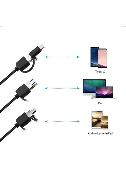 Endoskop Yılan Kamera Android ve Windows Uyumlu LED Işıklı Gece Görüşlü Su Geçirmez 10 Metre