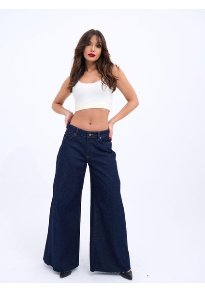 7350 Kot Pantolon-Mavi