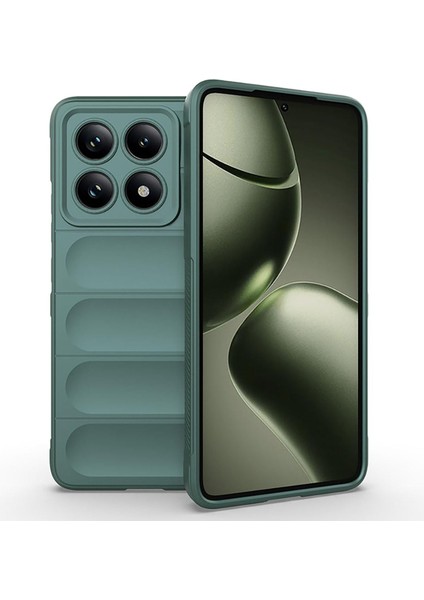 Xiaomi 14T Uyumlu Kılıf Esnek Tpu Oyuklu Arka Yüzey Tasarımlı Silikon Kapak