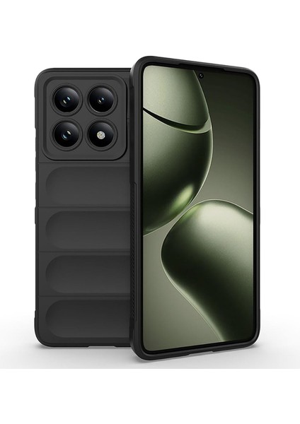 Xiaomi 14T Uyumlu Kılıf Esnek Tpu Oyuklu Arka Yüzey Tasarımlı Silikon Kapak
