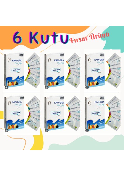 KAMAGRA100MG Orjinal Bandrollü 6 Paket 7'li Meyveli Jel Performans Jelly Erkek Için Kâmagra Oral Jel Kamagr_a Jel Toplam:42 Adet Şase