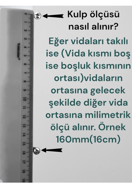 Mobilya Mutfak Çekmece Kapak Kulbu Dar L Model 192MM Siyah Boya 50 Adet