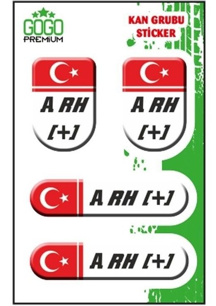 Kan Grubu I A Rh(+) Beyaz Dörtlü Damla Etiket