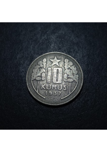 3996368168AB91ED5E 1937 Temiz/çt 10KURUŞ Madeni Para %75 Bakır ve %25 Nikel fırsatları
