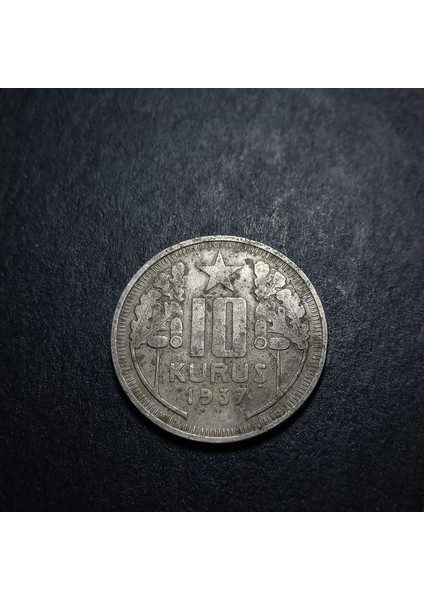 3996368168A1F9C3B8 1937 10KURUŞ Çt Eski Madeni Para
