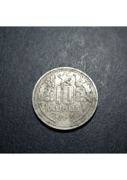3996368168A1F9C3B8 1937 10KURUŞ Çt Eski Madeni Para