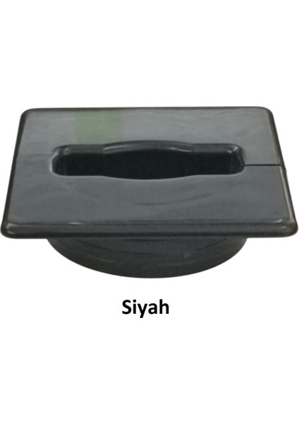 Masaüstü Kablo Kanalı Deliği Kapağı, Kare, Siyah 6 cm fiyatları
