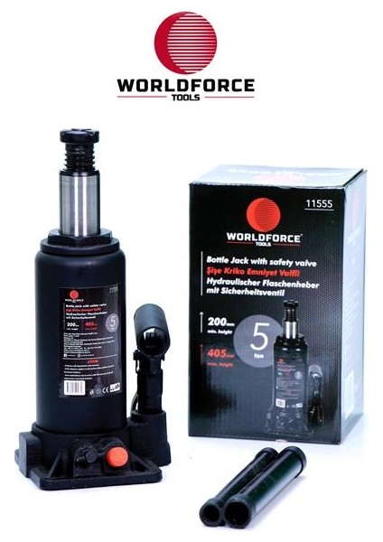 Hidrolik Şişe Krikosu 5 Ton 200-405MM Garaj Ekipmanları Hırdavat