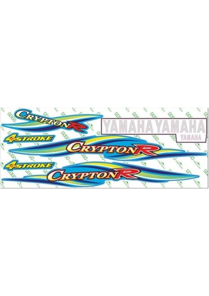 Yamaha Crypton 2005 - 2008 Uyumlu Mavi Sticker Set 002