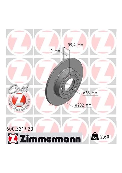 Arka Fren Aynası Cordoba 96/10.02 Ibıza Iıı 96/2.02 Arosa 00/6.04 Polo 96/01 232X8.8X4DL 986478492-986479C67-DF4062